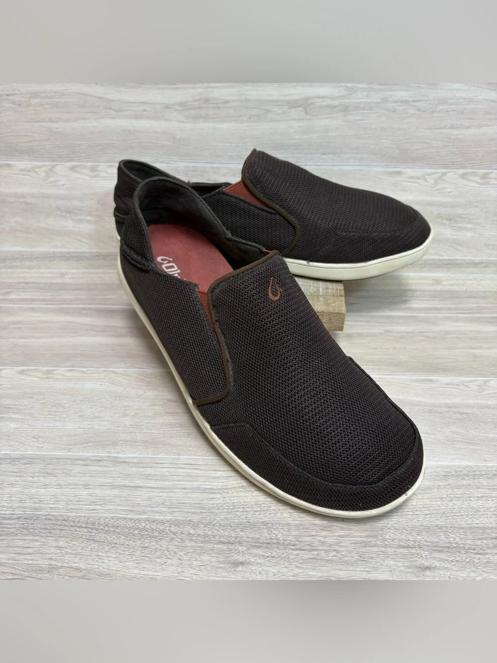 Olukai Men's Nohea Mesh Slip On Boat Shoes Size 10.5